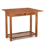 Home Styles Expandable Solid Wood Console Dining Table in Oak Finish