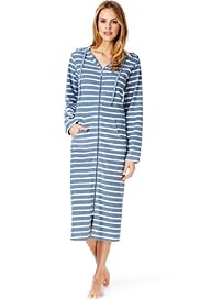 Per Una Striped Zip Through Dressing Gown