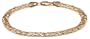 14k Yellow Gold 7mm Oval Italian Byzantine Bracelet, 8"