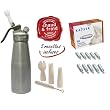 Siphon � Chantilly Professionnel, mousses et cr�mes - Chaud et Froid - Corps et T�te en Aluminium - 500 ML + 10 Cartouches
