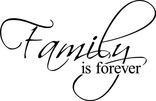 Family Is Forever vinyl lettering wall art saying home decor
