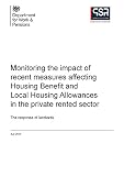 The impact of changes to the Local Housing Allowance in the private rented sector : the response of tenants
