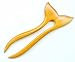 Hand Carved Hair Fork Finny Style Natural Exotic Tropical Chakte Viga Wood USA Made