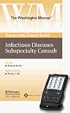 Infectious Diseases Subspecialty Consult (The Washington Manual Subspecialty Consult)
