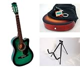 38 Green Acoustic Cutaway Guitar Combo with Accessories and FREE Stand