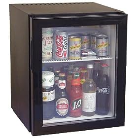 30 litre Silent Mini Bar with Glass Door (Black)