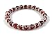 Translucent Red Swarovski Evil Eye Bracelet In 6mm Glass Beads (Thin Cut)