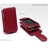 Apple iPhone Designio Leather Case with Swivel Clip (Crimson Red)