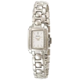 Seiko Women's Diamond Accented Silver-Tone Watch #SUJF39
