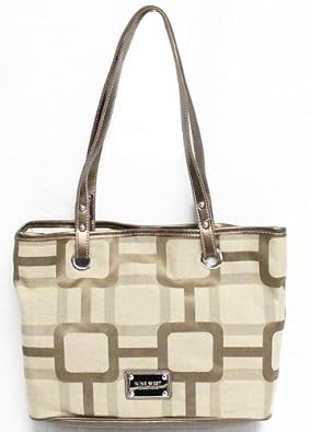 Nine West Reno Signs Version 2 Medium Tote (Khaki-Light Bronze)