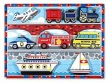 kids and infants educational toys item: Melissa & Doug Vehicles Chunky Wooden Puzzle