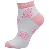 NHL New Jersey Devils Ladies White-Pink Allover Team Logo Ankle Socks