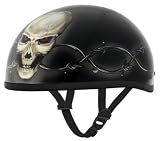 Barbed Wire Skull Beanie Skull Cap DOT Motorcycle Half Helmet