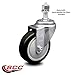 Black Polyurethane Swivel Threaded Stem Caster w/4