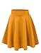 VIV Collection Women's Versatile Stretchy Plain Casual Mini Flared Skater Skirt