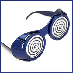 Partybrille Party einfach Cool Verr�ckte Brille Schwarz mit Spiralmuster in den Gl�sern Partybrille Atzenbrille