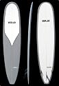 8'6 ISE ECORE EPOXY MINI LONGBOARD BREY DECK / WHITE NOSE