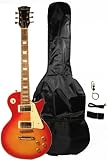 Barcelona LP Style Full Size Electric Guitar Set - Cherry Sunburst