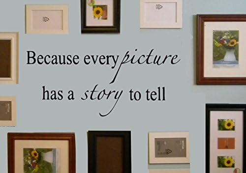 Because Every Picture Has A Story To Tell-Home Decor-Wall Sticker Decal-Wall Art-Wall Decor-Wall Sayings-Famous Quotes