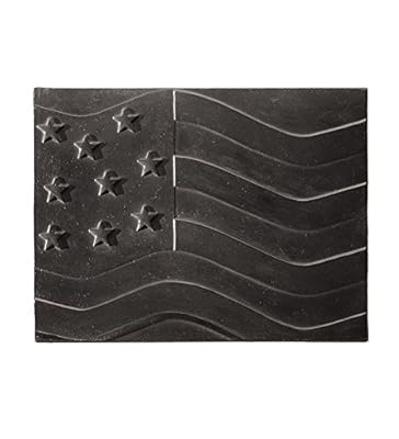 American Flag Cast Iron Fireplace Fireback In Matte Black Finish