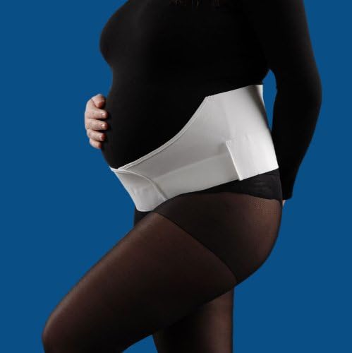 Prenatal Postnatal Pregnancy Maternity Belt / Type 113 / Postpartum Recovery Bandage / Baby Bump Tummy Belly Back Support Band / Abdominal Girdle / Perfect for New Mums / Made in Europe / White, Beige or Black (M (Hips measurement 96cm - 105cm), Black)
