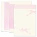 Pink Cherry Blossom Flat Card Invitations and Envelopes