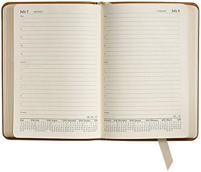 2016 Daily Journal, Month and Day-at-a-view pages, Black Embossed Python Leather, 7"