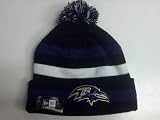 Baltimore Ravens "The Jake" Pom Beanie Hat - NFL Cuffed Knit Cap
