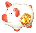 Manchester United Crested White Piggy Bank