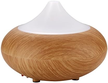 160 ML Ultrasonic Aromatherapy Air Humidifier LED Colorful Light Essential Oil Diffuser Aroma Mist Diffuser Office Home Purifier -Shallow Wood Grain