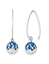 Sterling Silver Swarovski Elements Indianapolis Spirit Ball Earrings
