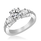 41ACw Z%2BqNL. SL160  3/4 carat Three Stone Diamond Engagement Ring