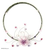 Rose quartz and amethyst choker, 'Summer Rose'