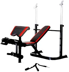 Marcy Diamond Deluxe Olympic Bench with Flip Arm Curl Pad