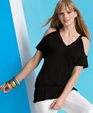 INC International Concepts® Cold Shoulder Flutter-Sleeve Top