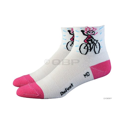 DeFeet AirEator Herculisa Bike Socks MD Pink