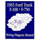 1963 FORD F-100 F-150 to F-750 TRUCK Wiring Diagrams by Ford