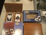 2 Deck Card Gift Set in Wooden Collector's Box Christmas or Present Must Playing Cards