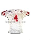 White No. 4 Team Issued Nebraska Adidas Football Jersey