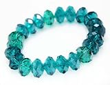 Blue Zircon single Strand Larger Than Life Swarovski Crystal Bracelet