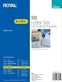 Royal 013623 Letter Size Laminating Pouches