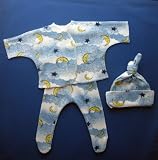 Sleepy Moon Three Piece Set, Micro Preemie 0-3 lbs