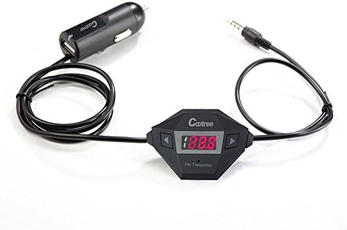 Cootree® F27 Wireless FM Transmitter, Multifunction Car Kit with Hands-Free Calling & USB Car charger for Smartphone, MP3 MP4 and any Audio Player with 3.5mm Audio Jack including iPhone 6/ 6 Plus / 5 / 5S / 4S / 4, Samsung S3 S4 S5, HTC One (M8), Motorola Droid X, Nokia Lumia 520/900/1020, iPod, iPod Touch