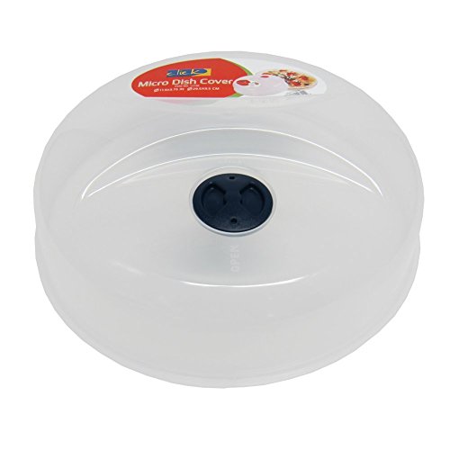 Click Plastic Microwave Plate Cover with Cooling Vent - 9.75" x 3.75"