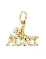 #1 Aunt Charm Diamond-Cut 14k Gold 12.5mm