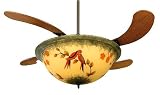 The Air Shadow Ceiling Fan with Parrot Glass