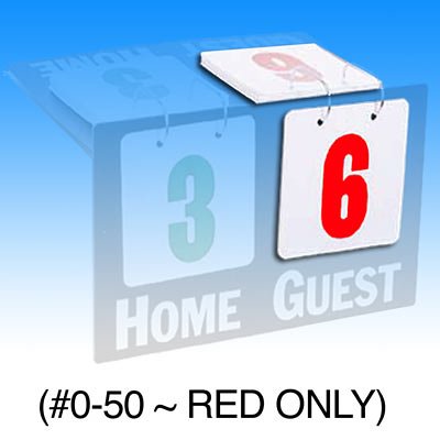 PORT A SCORE  WRESTLING  RED REPLACEMENT NUMBER SET 0 50