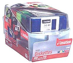 MF2HDD18CL40US 3.5インチFD DOS/Vフォーマット40枚入(5色ミックス) クリアケース×1