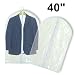 from HANGERWORLD Pack of 6 Clear Suit / Garment Clothes Covers - 100cm - (3 Individual Retail Packs)