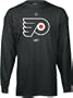 Reebok Philadelphia Flyers Black Primary Logo Long Sleeve T-shirt (XX-Large)